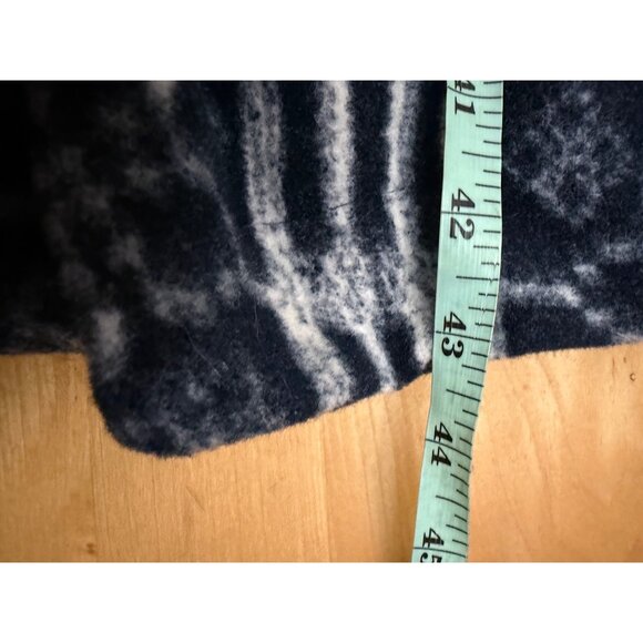 FREE PEOPLE PONCHO XS/S "MISS YOU" Hooded Jacket Winter PLAID BLUE NWOT - Picture 7 of 9